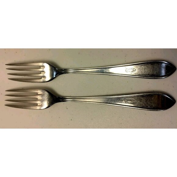 Inoxa Flatware Vlekvrij Massief Fish Fork Pair 2 Holland Stainless Skinny 7.25" - Picture 4 of 7